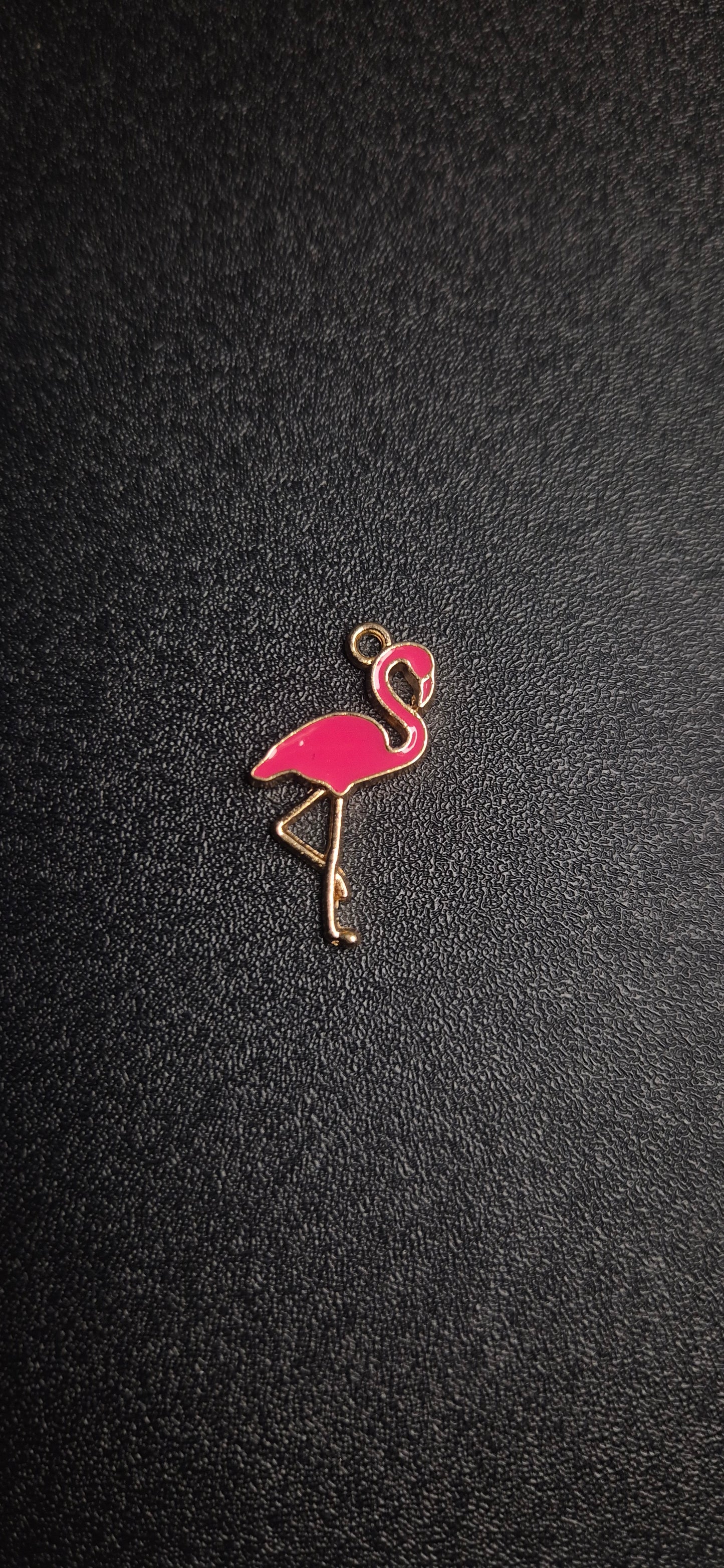 Breloque Flamant Rose Rose Néon