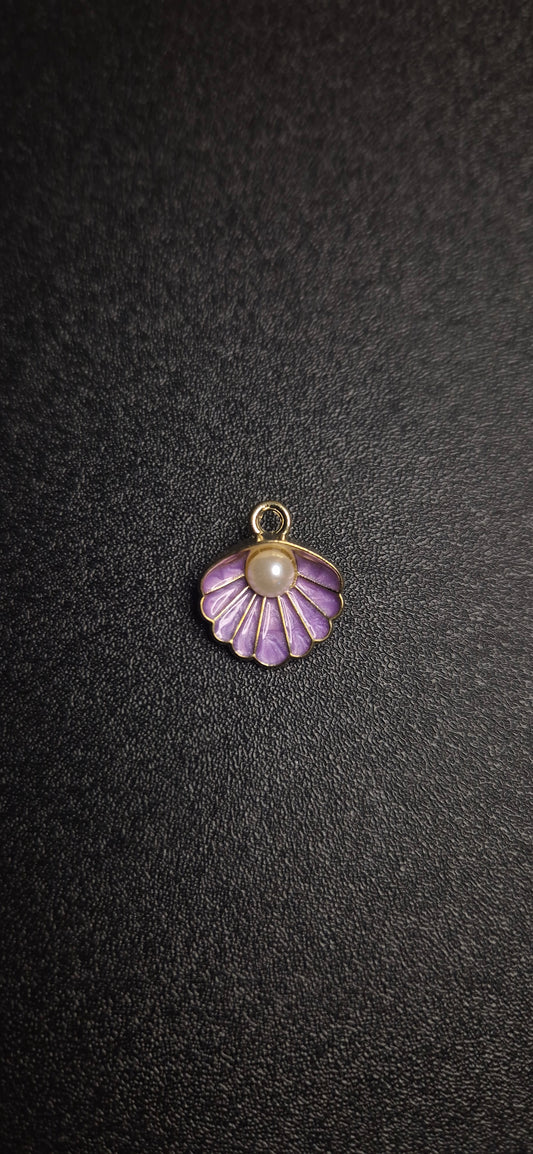 Breloque Coquillage Violet