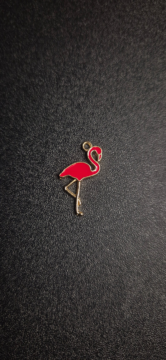 Breloque Flamant Rose Rouge
