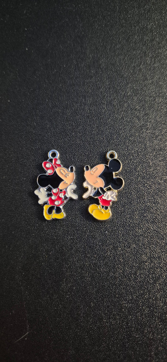 Breloques "Mickey & Minnie" (ensemble)